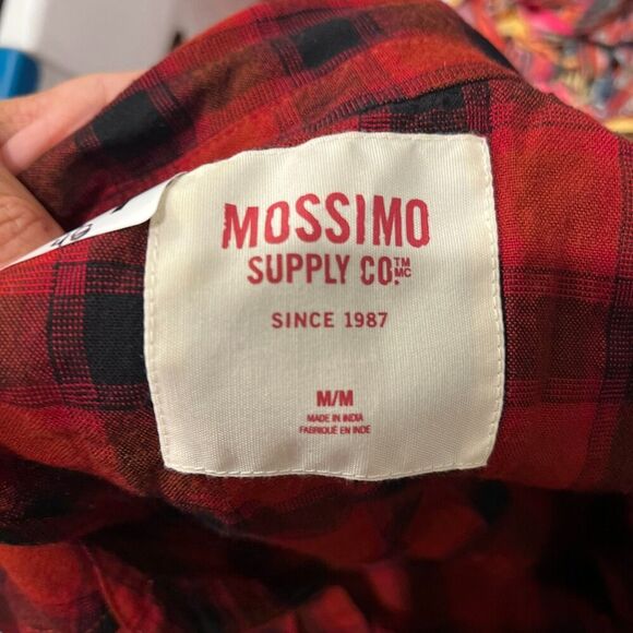 Mossimo Women Red Shirt Dress M Plaid Button Up Sleeveless N-Neck Gorpcore Vtg - Picture 9 of 11